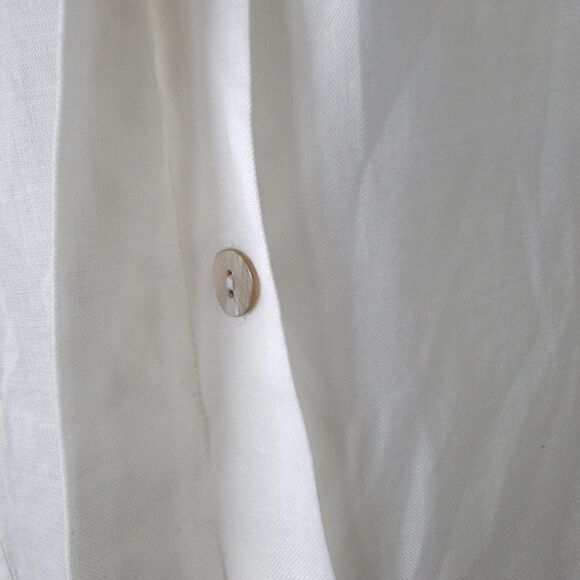 Rene Margo I.C .I women's 100% linen sleeveless shirt size 16 embroidery - Picture 6 of 8